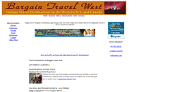 Desktop Screenshot of bargaintravelwest.com
